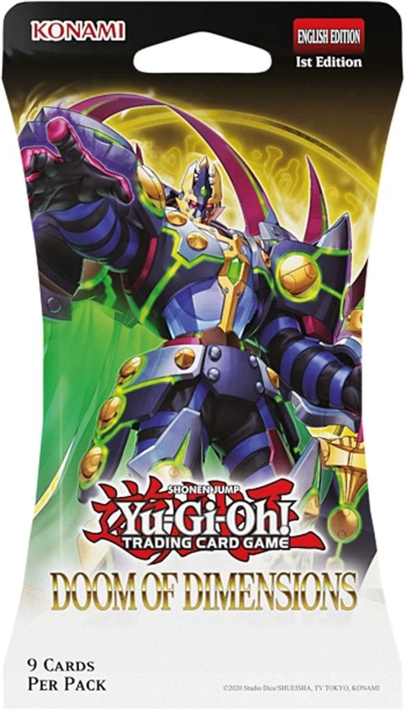 YuGiOh Doom Of Dimensions - 9 x Card Blister booster pack